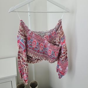 GUESS Wrap Style Crop Top